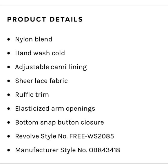 Free People Intimately Goldie White Ivory Ruffle Lace Bodysuit Tank Top - Picture 5 of 13